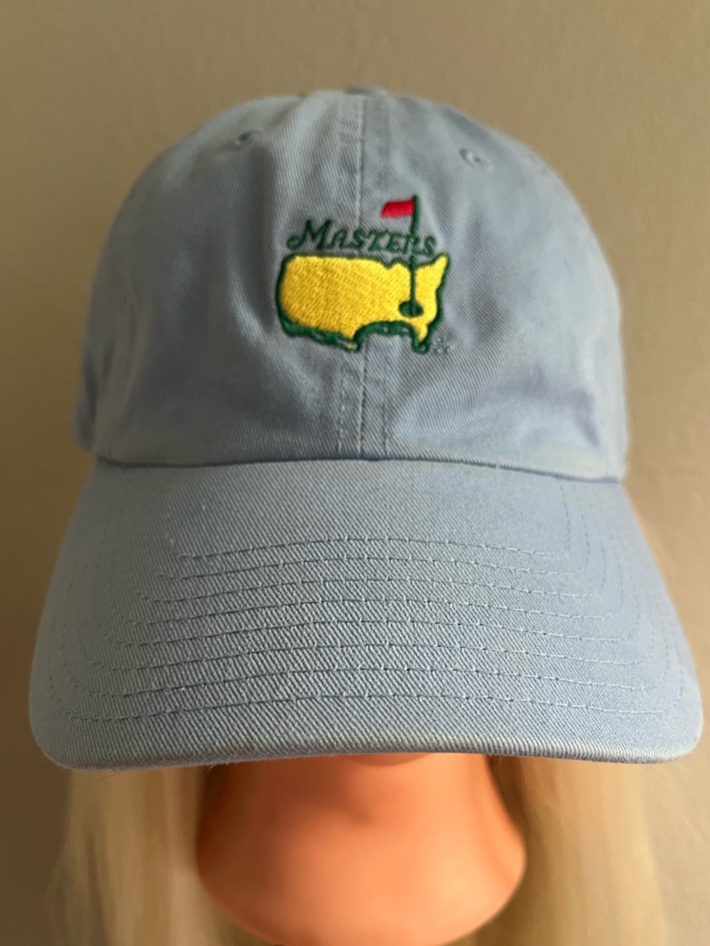 Masters Golf Hat Augusta National Dad Cap Blue Embroidered Logo Strapback Preppy - Picture 12 of 13